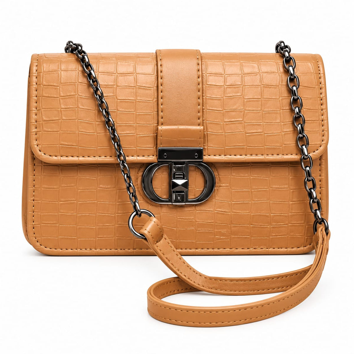 Croc Crossbody Mustard