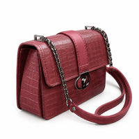 Croc Crossbody Maroon