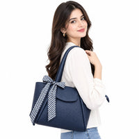 Flap Tote Navy