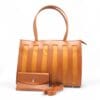 Stripe Tote 2pcs Mustard-1