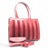 Stripe Tote 2pcs Maroon-2