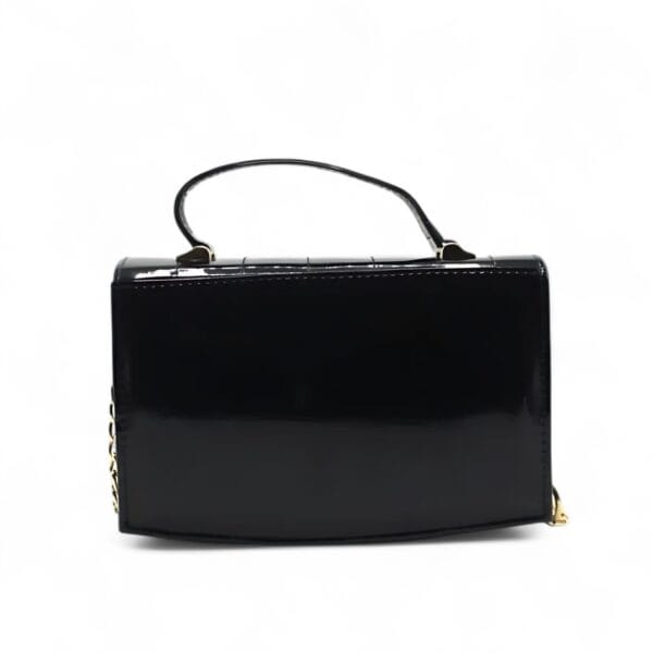 Tee Black Patent Crossbody-3