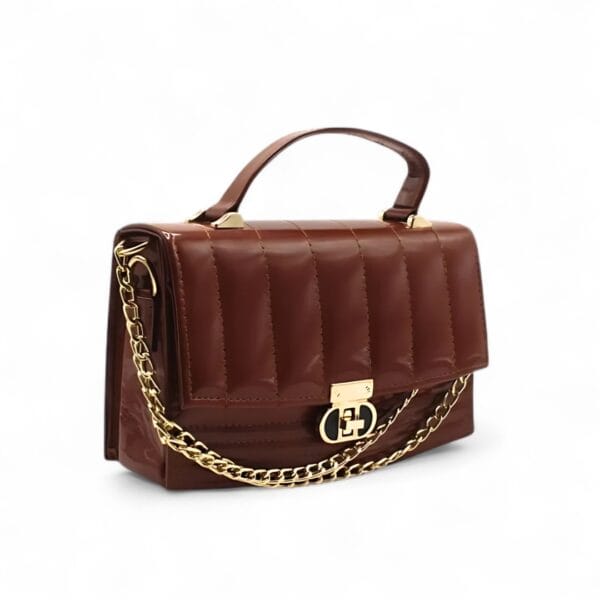 Tee Mustard Patent Crossbody-2