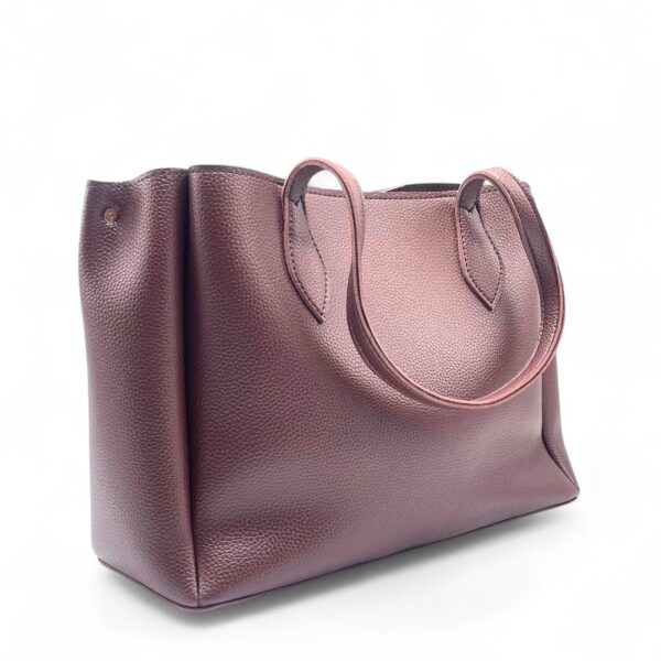 Matt Burgundy Tote-2