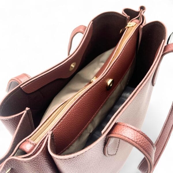 Matt Burgundy Tote-3